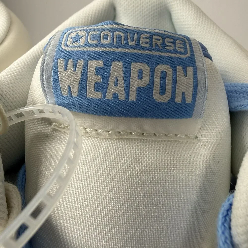 Converse Weapon Mid Shoes Mens 10.5 UNC Retro University Blue White NWT A10597C
